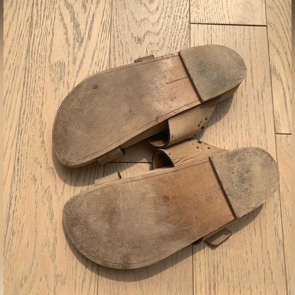 SOLD Studded leather sandals adjustable width - Picture 3 of 4